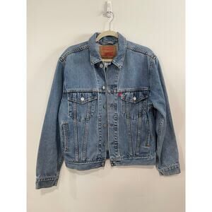 Levi's Original Denim Trucker Front Pocket Jacket Size Small